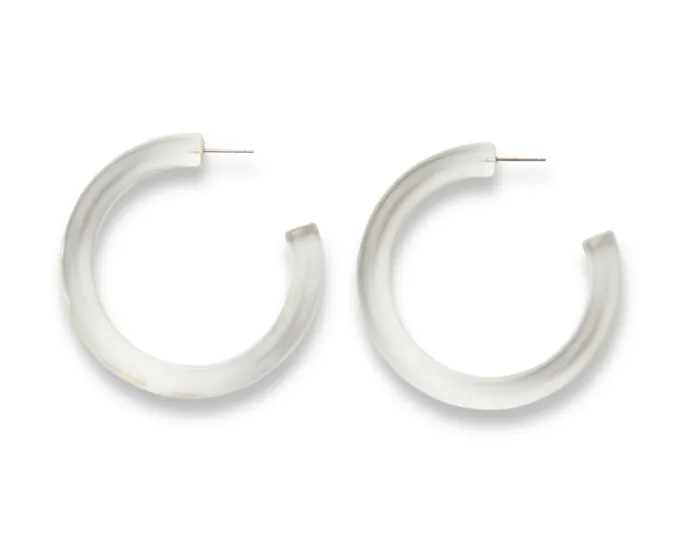 Crystal Haze Jewelry Earrings Translucent hoops Clear Crystal Haze Jewelry Earrings Translucent hoops Clear