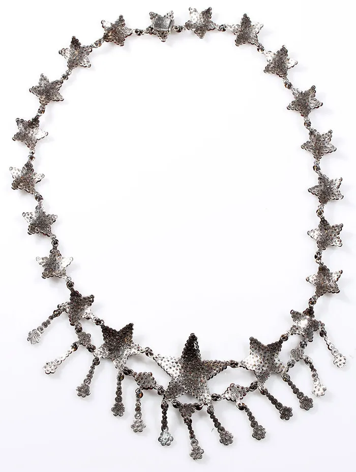 Necklaces Bell Bird Antiques 19th Century Cut Steel Star Necklace Necklaces Bell Bird Antiques 19th Century Cut Steel Star Necklace