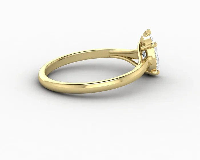 Nora 075 Ct Solitaire Pear Cut Engagement Ring Sapheena Jewelry Rings