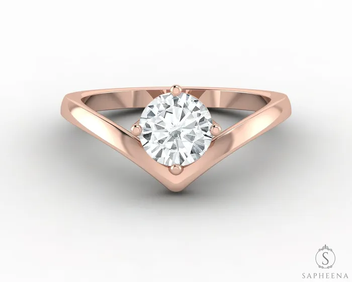 Sapheena Jewelry Rings Aveline 075 Ct Solitaire Round Cut Engagement Ring