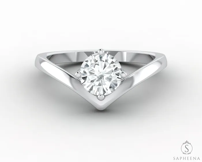 Sapheena Jewelry Rings Aveline 075 Ct Solitaire Round Cut Engagement Ring