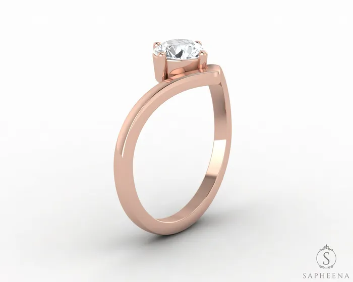 Sapheena Jewelry Rings Aveline 075 Ct Solitaire Round Cut Engagement Ring