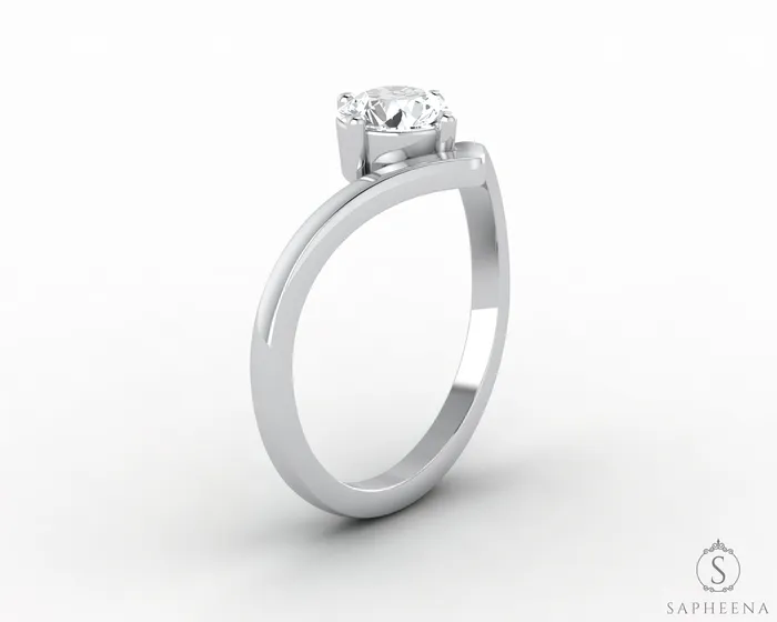 Sapheena Jewelry Rings Aveline 075 Ct Solitaire Round Cut Engagement Ring