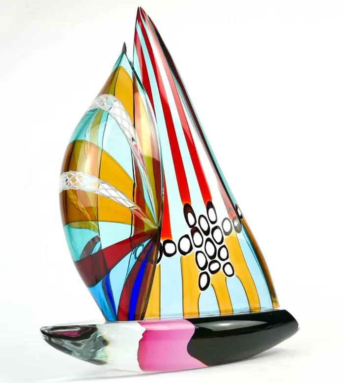 Valter Rossi Earrings Multicolor Sailboat cm 40