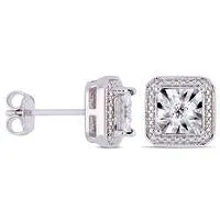005 CT TW Diamond Beaded Octagon Frame VintageStyle Stud Earrings in Sterling Silver Goldia Earrings 005 CT TW Diamond Beaded Octagon Frame VintageStyle Stud Earrings in Sterling Silver Goldia Earrings