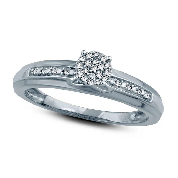 007 CT TW Composite Natural Diamond CrissCross Engagement Ring in Solid 10K White Gold Goldia Rings 007 CT TW Composite Natural Diamond CrissCross Engagement Ring in Solid 10K White Gold Goldia Rings