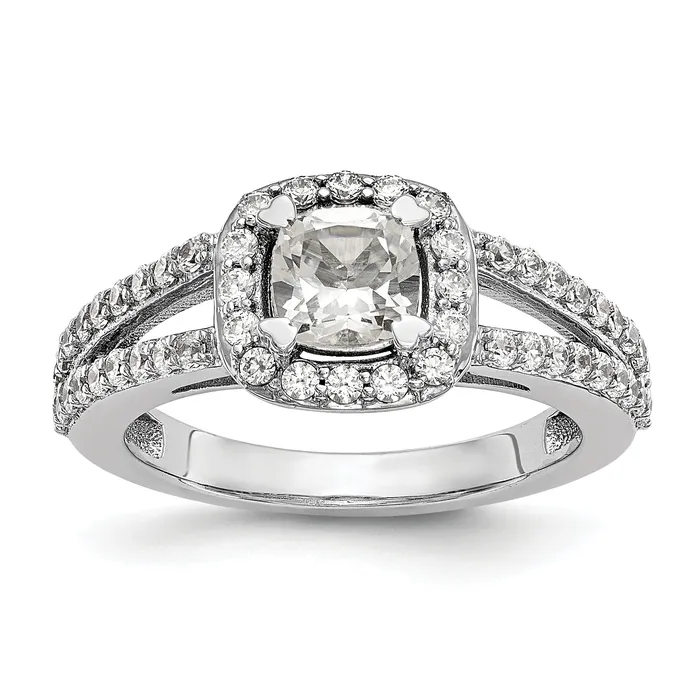 125ct CZ Solid Real 14K White Gold Cushion Halo Engagement Ring Goldia Rings 125ct CZ Solid Real 14K White Gold Cushion Halo Engagement Ring Goldia Rings