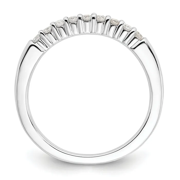 14k White Gold 14 Ct Lab Grown Diamond VSSI G Nine Stone Fashion band Goldia Rings