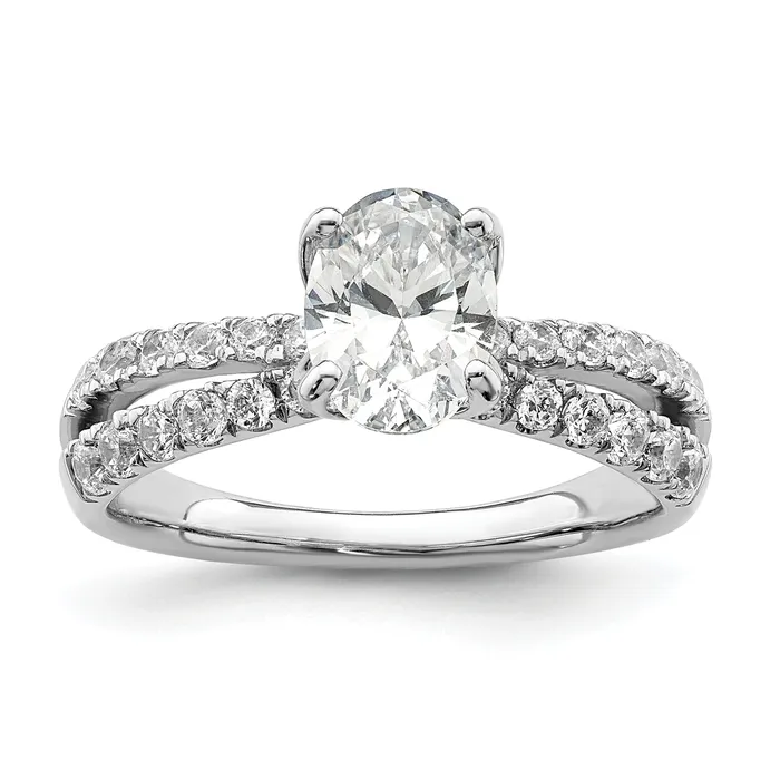 14k White Gold 58 Ct Lab Grown Diamond VSSI G 1 Ct Center Oval Engagement Ring Goldia Rings 14k White Gold 58 Ct Lab Grown Diamond VSSI G 1 Ct Center Oval Engagement Ring Goldia Rings