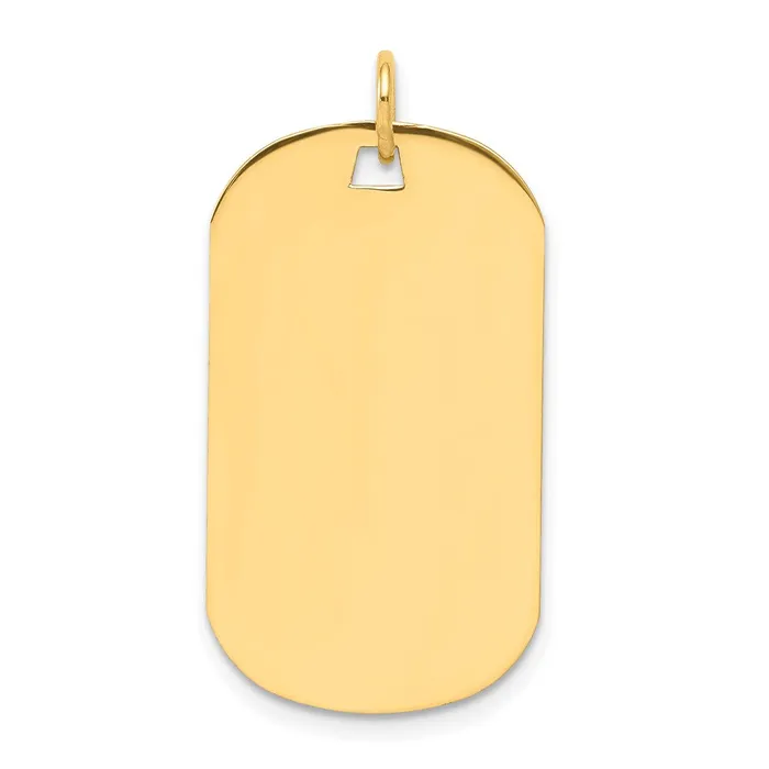 14k Yellow Gold Plain 018 Gauge Engraveable Dog Tag Disc Charm Goldia Charm Necklaces 14k Yellow Gold Plain 018 Gauge Engraveable Dog Tag Disc Charm Goldia Charm Necklaces