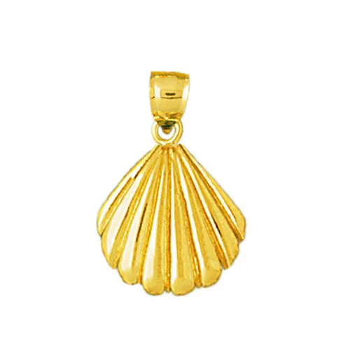 Charm Necklaces Goldia 14K Gold 12MM Seashell Charm