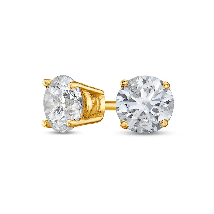 Earrings Goldia 088 CT TW Diamond Solitaire Stud Earrings in 14K Gold JI1 Earrings Goldia 088 CT TW Diamond Solitaire Stud Earrings in 14K Gold JI1