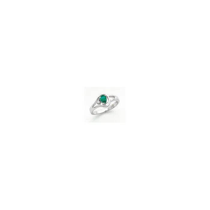 Goldiacom Rings 14k White Gold 6x4mm Pear Mount St Helens VS Real Diamond ring Goldiacom Rings 14k White Gold 6x4mm Pear Mount St Helens VS Real Diamond ring