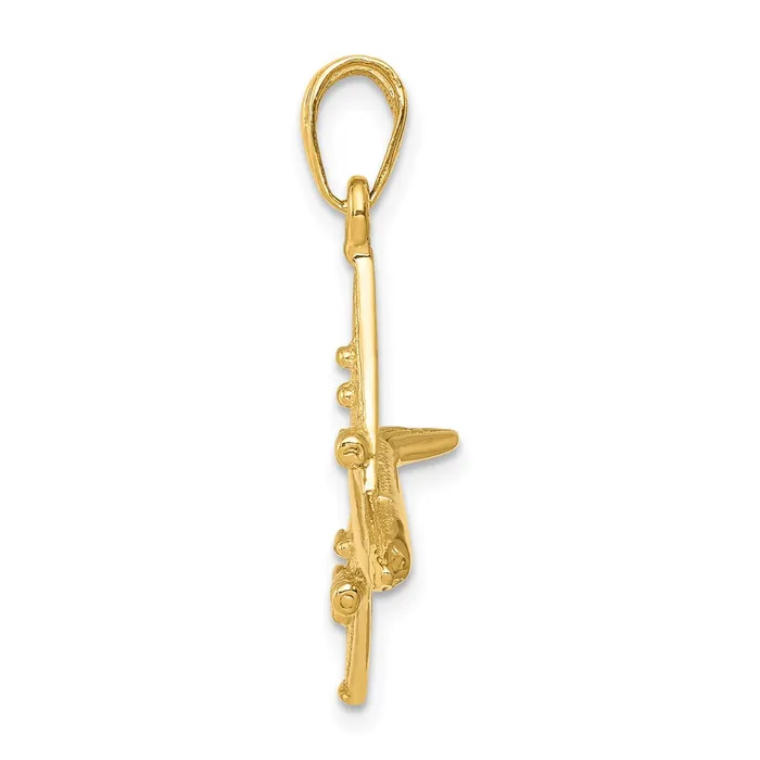 Goldia PreStyled Sets 14k Yellow Gold 3D Jet Pendant