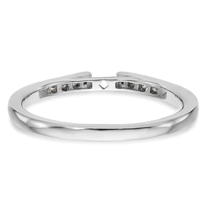 Goldia Rings 035ct CZ Solid Real 14K White Gold Peg Set Engagement Ring