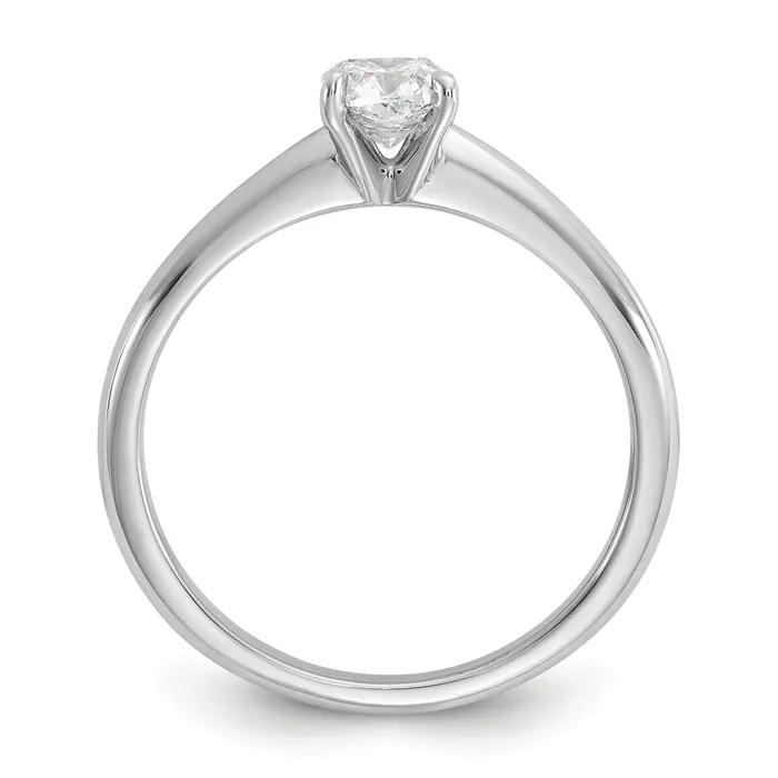 Goldia Rings 14k White Gold 12 Ct Lab Grown Diamond VSSI G Cushion Solitare Engagement Ring