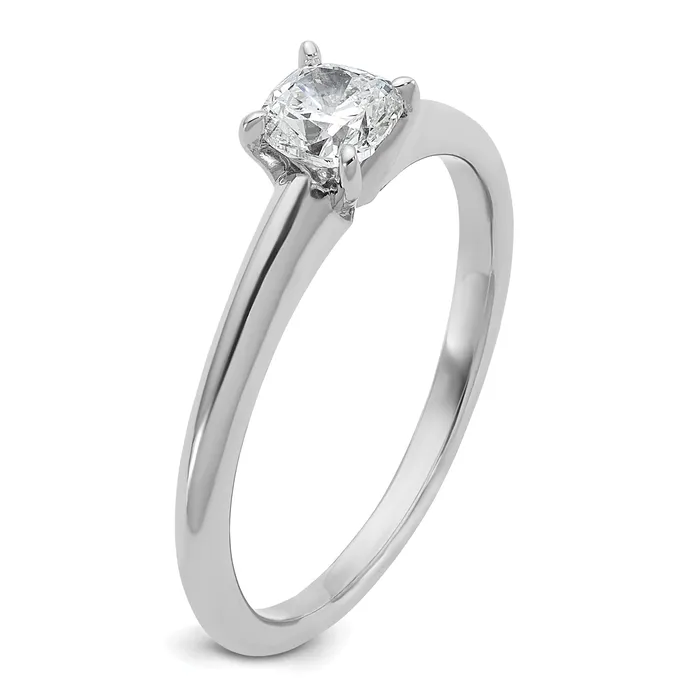 Goldia Rings 14k White Gold 12 Ct Lab Grown Diamond VSSI G Cushion Solitare Engagement Ring