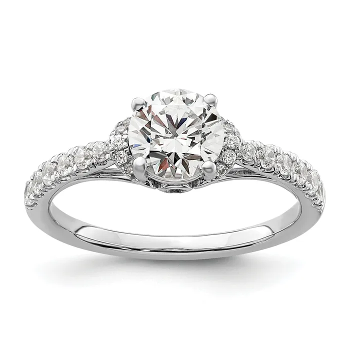 Goldia Rings 14k White Gold 13 Ct Lab Grown Diamond VSSI G 1 Ct center Round Engagement Ring Goldia Rings 14k White Gold 13 Ct Lab Grown Diamond VSSI G 1 Ct center Round Engagement Ring