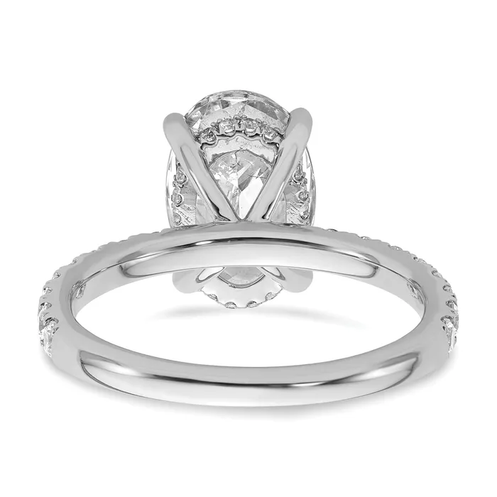 Goldia Rings 14k White Gold 3 12 Ct Lab Grown Diamond VSSI G Flair Oval Engagement Ring