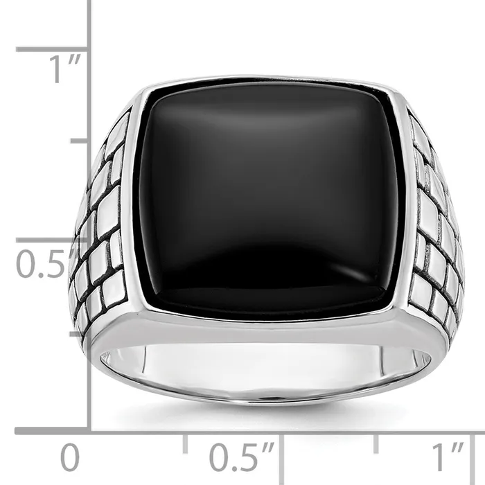 Goldia Rings 14k White Gold Mens Onyx Ring Mounting