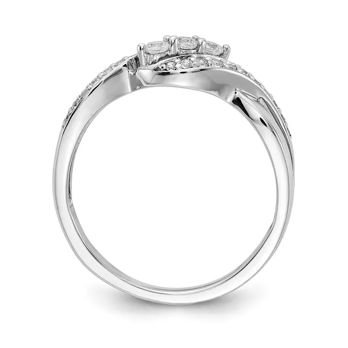 Goldia Rings 14k White Gold Real Diamond Fashion Ring