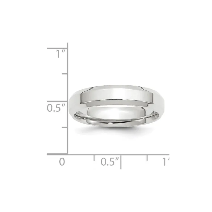 Goldia Rings Solid 14K White Gold 5mm Bevel Edge Comfort Fit MensWomens Wedding Band Ring Size 115 Goldia Rings Solid 14K White Gold 5mm Bevel Edge Comfort Fit MensWomens Wedding Band Ring Size 115