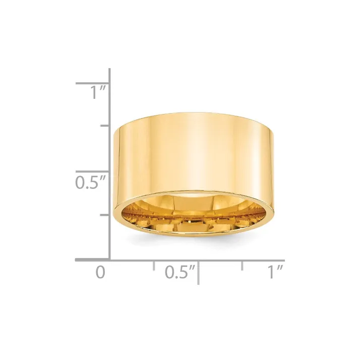 Goldia Rings Solid 14K Yellow Gold 12mm Standard Flat Comfort Fit MensWomens Wedding Band Ring Size 75 Goldia Rings Solid 14K Yellow Gold 12mm Standard Flat Comfort Fit MensWomens Wedding Band Ring Size 75