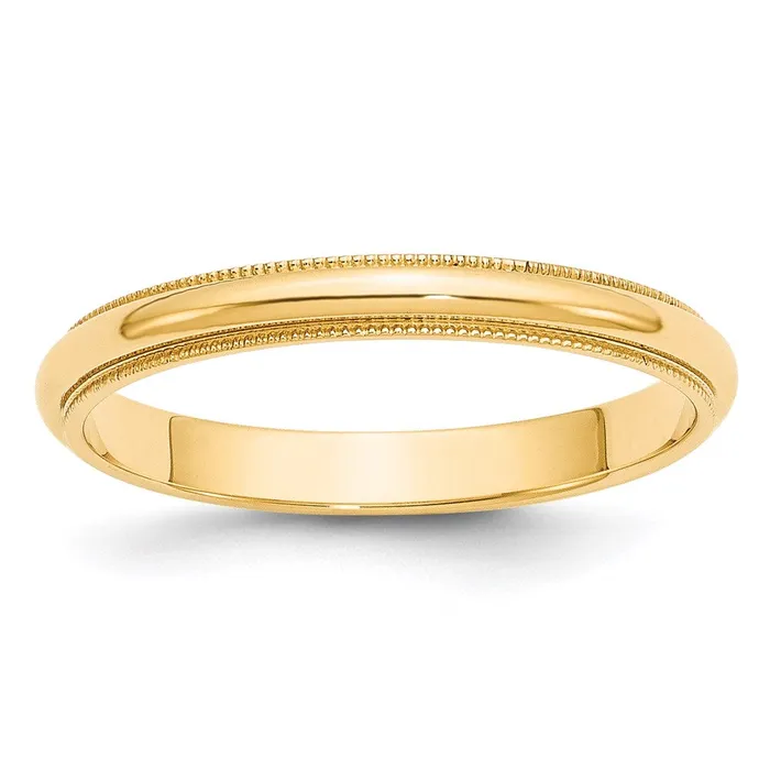 Goldia Rings Solid 18K Yellow Gold 3mm Milgrain HalfRound Wedding MensWomens Wedding Band Ring Size 95 Goldia Rings Solid 18K Yellow Gold 3mm Milgrain HalfRound Wedding MensWomens Wedding Band Ring Size 95