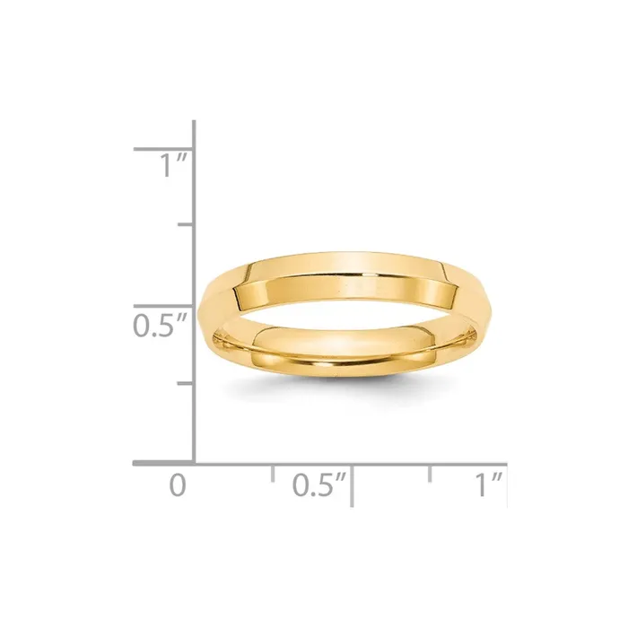 Goldia Rings Solid 18K Yellow Gold 4mm Knife Edge Comfort Fit MensWomens Wedding Band Ring Size 135 Goldia Rings Solid 18K Yellow Gold 4mm Knife Edge Comfort Fit MensWomens Wedding Band Ring Size 135