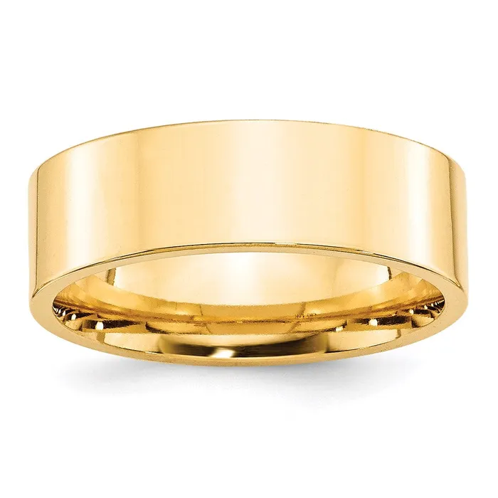 Goldia Rings Solid 18K Yellow Gold 7mm Standard Flat Comfort Fit MensWomens Wedding Band Ring Size 6 Goldia Rings Solid 18K Yellow Gold 7mm Standard Flat Comfort Fit MensWomens Wedding Band Ring Size 6