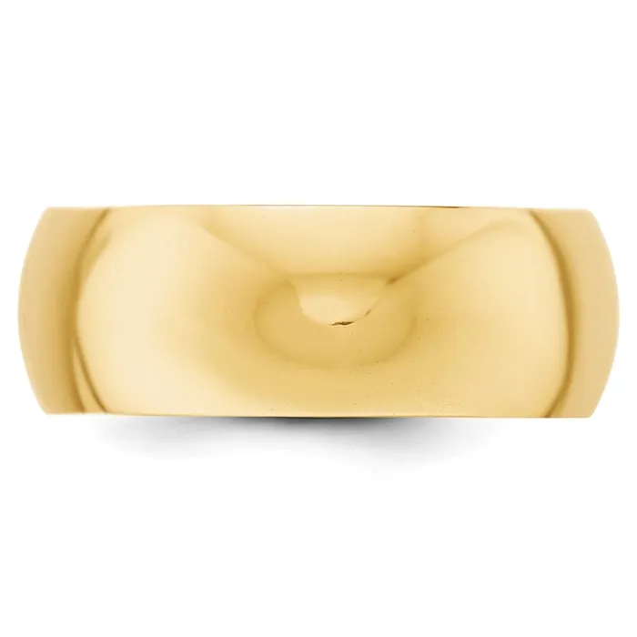Goldia Rings Solid 18K Yellow Gold 8mm HalfRound Wedding MensWomens Wedding Band Ring Size 4 Goldia Rings Solid 18K Yellow Gold 8mm HalfRound Wedding MensWomens Wedding Band Ring Size 4