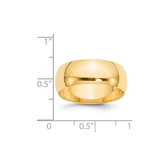 Goldia Rings Solid 18K Yellow Gold 8mm HalfRound Wedding MensWomens Wedding Band Ring Size 4 Goldia Rings Solid 18K Yellow Gold 8mm HalfRound Wedding MensWomens Wedding Band Ring Size 4