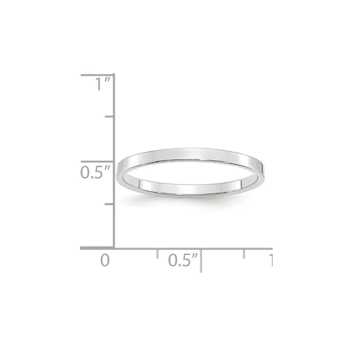 Goldia Solid 14K White Gold 2mm Light Weight Flat MensWomens Wedding Band Ring Size 4 Rings Goldia Solid 14K White Gold 2mm Light Weight Flat MensWomens Wedding Band Ring Size 4 Rings