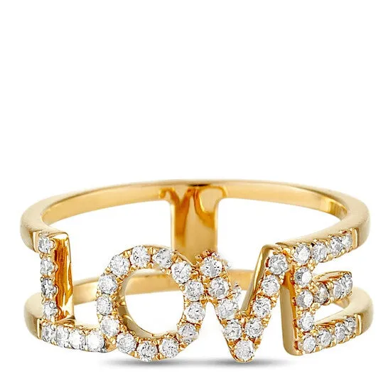 JMS always Original LB Exclusive 14K Yellow Gold 035 ct Diamond Love Ring Rings JMS always Original LB Exclusive 14K Yellow Gold 035 ct Diamond Love Ring Rings