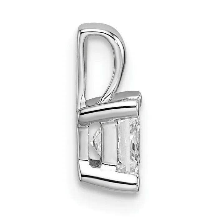 Necklaces 14k White Gold 34 Ct Lab Grown Diamond VSSI G 18 inch 4 Prong Pendant Necklace Goldia