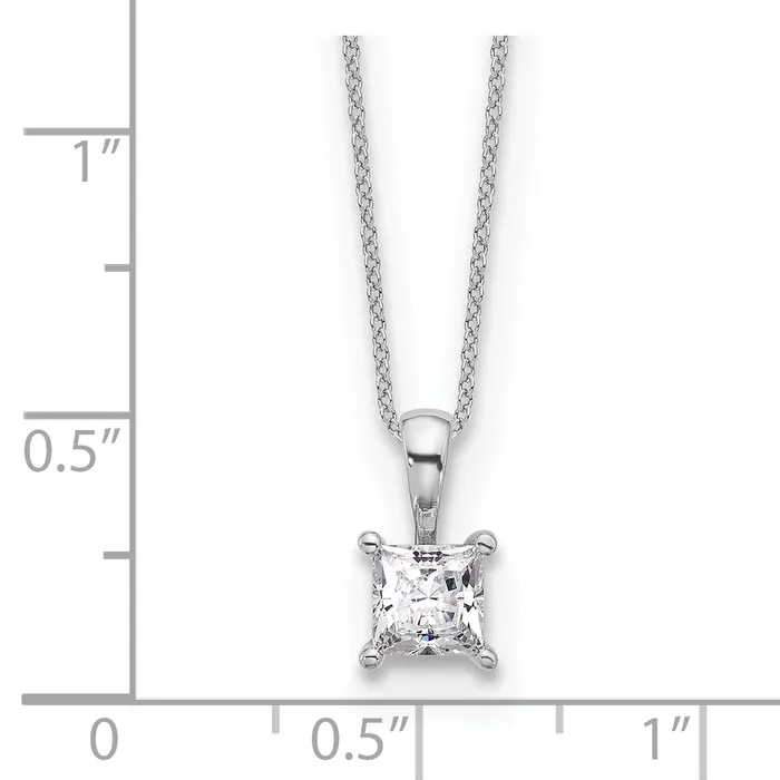 Necklaces 14k White Gold 34 Ct Lab Grown Diamond VSSI G 18 inch 4 Prong Pendant Necklace Goldia