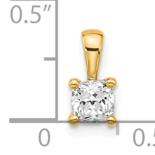 Necklaces Goldia 14k Yellow Gold 12 Ct Certified Lab Grown Diamond VSSI G Cushion Four Prong Pendant