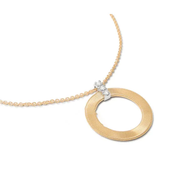 Necklaces JMS always Original Marco Bicego Masai 18K Yellow Gold and Diamond Single Circle Short Necklace CG797 B YW M5 Necklaces JMS always Original Marco Bicego Masai 18K Yellow Gold and Diamond Single Circle Short Necklace CG797 B YW M5