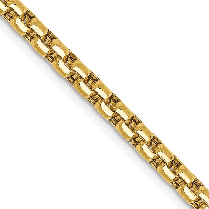 Necklaces MDS 14K Yellow Gold 26 inch 36mm SemiSolid Round Box with Lobster Clasp Chain Necklace Necklaces MDS 14K Yellow Gold 26 inch 36mm SemiSolid Round Box with Lobster Clasp Chain Necklace