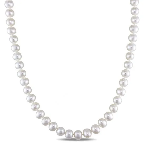 Original AMOUR 65 7 Mm Freshwater Cultured Pearl 18in Strand with Sterling Silver Clasp JMS always Earrings Original AMOUR 65 7 Mm Freshwater Cultured Pearl 18in Strand with Sterling Silver Clasp JMS always Earrings