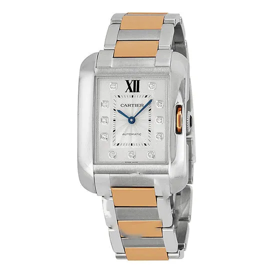 Original Cartier Tank Anglaise Automatic Silver Dial Ladies Watch WT100025 JMS always Watches Original Cartier Tank Anglaise Automatic Silver Dial Ladies Watch WT100025 JMS always Watches