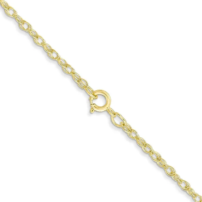 QGold Necklaces 10K Yellow Gold 135mm Carded Cable Rope Chain Necklace QGold Necklaces 10K Yellow Gold 135mm Carded Cable Rope Chain Necklace