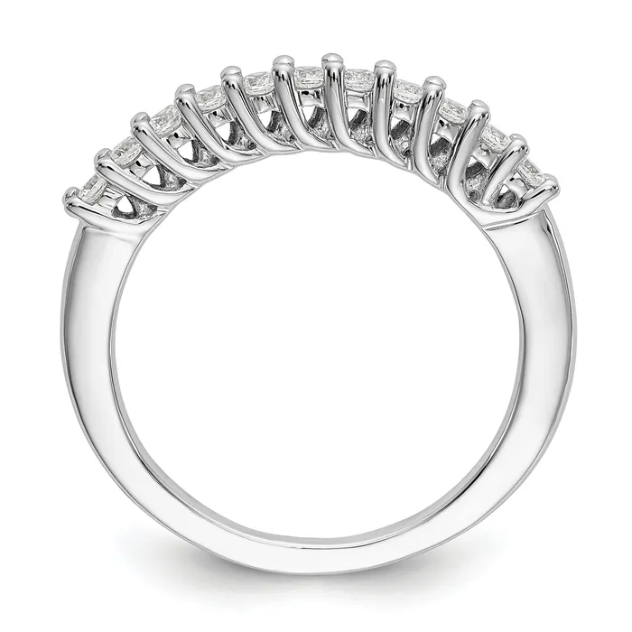 Rings 031ct CZ Solid Real 14K White Gold 11Stone Wedding Band Ring Goldia