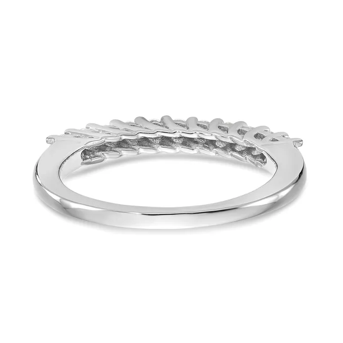Rings 031ct CZ Solid Real 14K White Gold 11Stone Wedding Band Ring Goldia