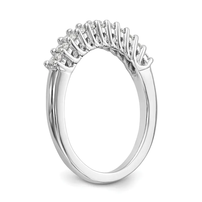 Rings 031ct CZ Solid Real 14K White Gold 11Stone Wedding Band Ring Goldia