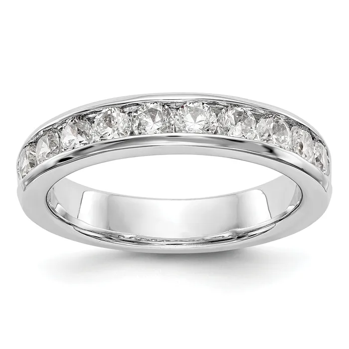 Rings 093ct CZ Solid Real 14K White Gold 1029mm Stone Ladies Wedding Band Ring Goldia Rings 093ct CZ Solid Real 14K White Gold 1029mm Stone Ladies Wedding Band Ring Goldia