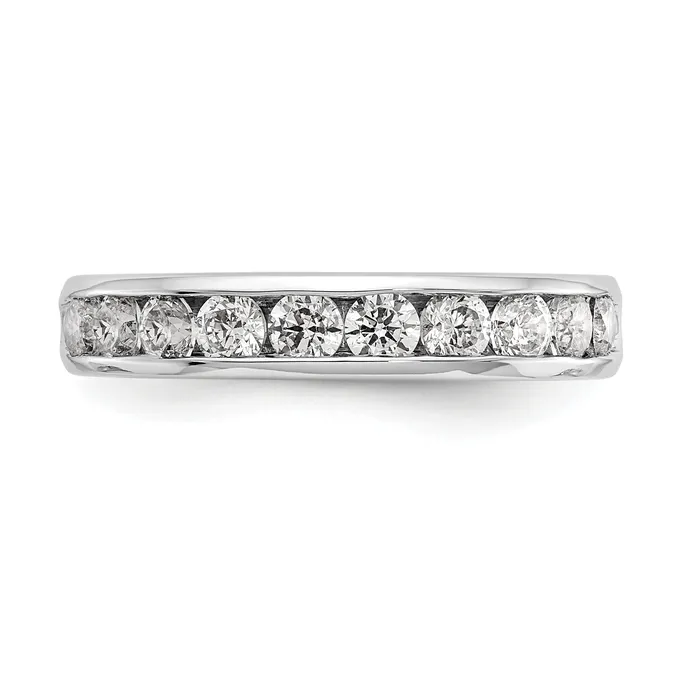 Rings 093ct CZ Solid Real 14K White Gold 1029mm Stone Ladies Wedding Band Ring Goldia