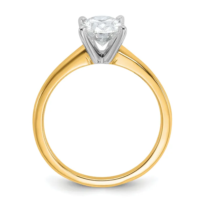 Rings Goldia 14k Twotone 1 12 Ct Certified Lab Grown Diamond VSSI G Oval Solitare Engagement Ring