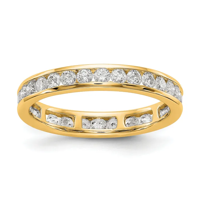 Rings Goldia 14k Yellow Gold 1 Ct Lab Grown Diamond VSSI G Channel Set Eternity Band Ring Rings Goldia 14k Yellow Gold 1 Ct Lab Grown Diamond VSSI G Channel Set Eternity Band Ring