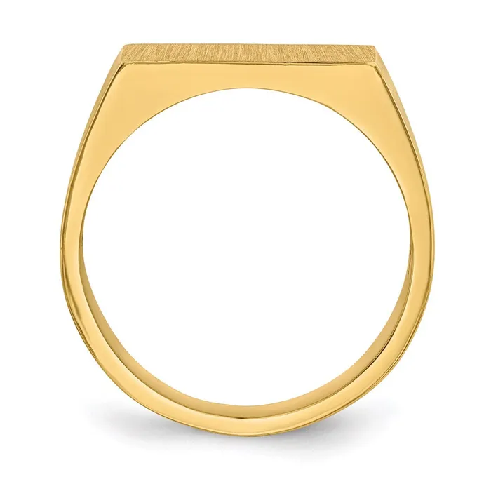 Rings Goldia 14K Yellow Gold 90x150mm Closed Back Mens Signet Ring